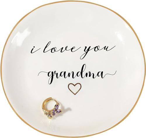 Titanape Grandma Gifts, Gifts for Grandma Ring Dish Remember I love you, grandma Mothers Day Birthday Christmas Thanksgiving Gifts for Grandma, Nana Gifts