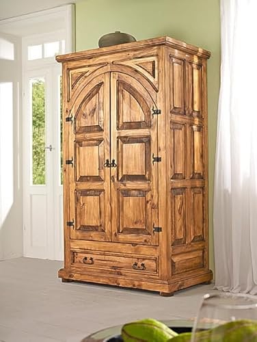 WOLF MÖBEL WOOD YOU LIKE Wolf MÖBEL Kassettenschrank MEXIKO klein mit 3 Einlegeböden, 1 Kleiderstange, ARM-11M