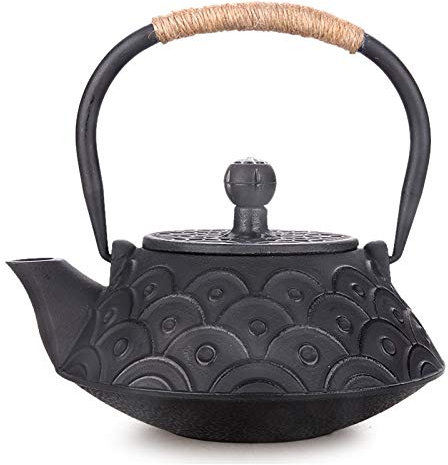 Heißwasserkessel, Eisen-Teekannen, Wasserkocher, japanische Handwerkskunst, unbeschichteter Eisentopf, Teekanne, chinesischer Fischschuppen-Eisen