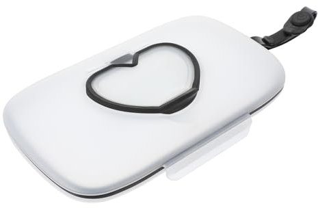 WOONEKY Portable Wipe Dispenser for Wipes with Lid Compact Tissue Box for Home and Travel Material for Easy Organization