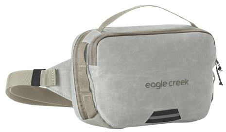 Eagle Creek Explore Hüfttasche – Akkordean-Stil Multipocket Crossbody oder Hüfttasche mit atmungsaktivem und gepolstertem Rückenteil – Reisezubehör, Storm Grey, Einheitsgröße