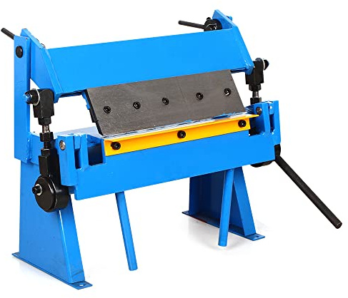 TESUGN Biegemaschine, Blechbiegemaschine Kantbank 0-135° Abkantbank Schwenkbiegemaschine Manuell Biegegerät Walze Handkantbank, 305mm Arbeitsbreite, Blau