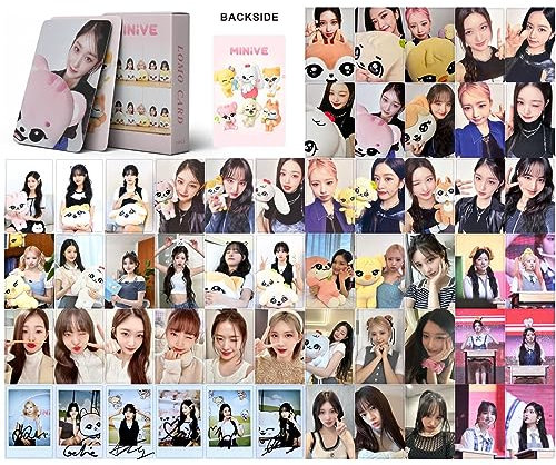 55 Stück Kpop IVE Minive Cards IVE Mini Cards IVE Minive Album Karten IVE Merch Photocards Set Kpop IVE Fotokarten Geschenk für Fans