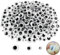 FANGZIDM 300 Pièces Yeux en Plastique Mobiles Autocollant Wiggle Eyes 4mm -10mm pour Bricolage Scrapbooking Jouets Accessoires