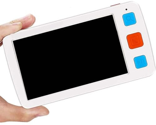 SXTYFBB ausilio visivo elettronico, ingrandimento Video Digitale Portatile, ausilio di Lettura elettronico da 5,0 Pollici, capacità di Memoria, per ipovedenti, Bianco