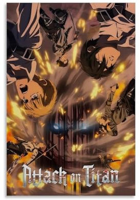 nuomesc Attack on Titan Mikasa Classic Anime Art Poster Poster Dekorative Malerei Leinwand Wandkunst Wohnzimmer Poster Schlafzimmer Malerei 08x12inch(20x30cm)
