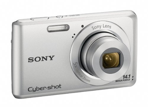 Sony Cybershot DSC-W520 Digital Still Camera - Silver (14.1MP, 5x Optical Zoom) 2.7 inch LCD (Renewed)