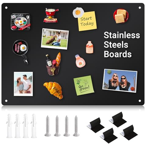 Wukong Magnettafel 42x30cm A3 – Schwarze Magnetwand Selbstklebend, Magnetisches Whiteboard für Büro, Küche, Kühlschrank – Kratzfeste Oberfläche