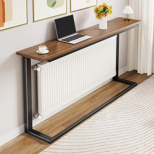 WXXZCE Heizungsregal, Ablage Über Dem Heizkörper, Heizkörper Verkleidung, Langer Tisch Hinter Dem Sofa, für Zuhause und Büro(Brown,120cm/47in)