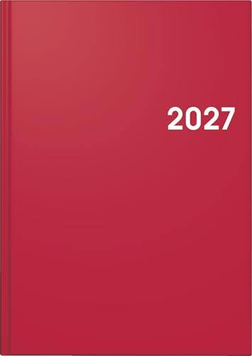 BRUNNEN 1079561017 Buchkalender Mod. 795 2027 A5, Kunststoff, rot