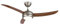 KLARSTEIN El Paso - Ventilatore da Soffitto, 2in1: Ventilatore e Lampadario, Diametro: 52 (132 cm), 3 Pale, Flusso: 10.344 m³/h, 3 Velocità, Effetto Rovere Scuro