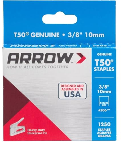 ARROW. Crown Galvanized Steel T50 Type Staples (1,250-Pack)