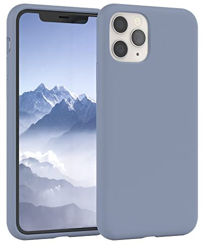 EAZY CASE Premium Silikon Handyhülle kompatibel mit iPhone 11 Pro, Slimcover mit Kameraschutz und Innenfutter, Silikonhülle, Schutzhülle, Bumper, Handy Case, Hülle, Softcase, Eisblau, Blau