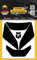 Fear The Yellow Bear© Easy Iron ™, pegatinas retro reflectantes negras REPOSICIONABLES, para casco de motocicleta, 3M™ Technology, tamaños homologados Visible por la noche para tu seguridad