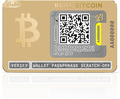 Ballet REAL Bitcoin, 24K Vergoldet - Cryptocurrency Physisches Wallet, für Bitcoin und andere Krypto-Währungen (3-Pack) Alte Verpackung