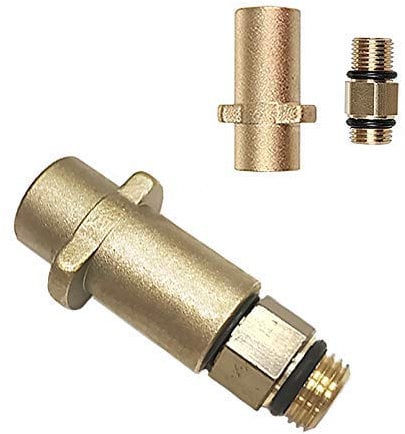 Außengewinde Adapter und 1/4 Innengewinde Schaumkanone Kupferstecker Schneeschaum Lanze Messingkopf kompatibel mit Auto Hochdruckreinigungs Maschine der Karcher K Serie K2 / K3 / K4 / K5 / K6 / K7