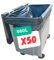 SANYGIENE | Sac Poubelle 660 Litres X50 | Housses Protection Conteneur 660L | Certfié REACH et FSC | Epaisseur 30µ | Anti Saletés - Anti Fuite - Anti Odeur | Hygiène Propreté Collecteur Déchets