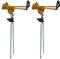 Angelrute Halter 2 Stück TIMESETL Rutenhalter Angelrutenhalter Stellfischrutenhalter Edelstahl Universal Rutenständer Angeln Tragbarer 360° Verstellbar Angelrute Ruten Halterung für Bankangeln