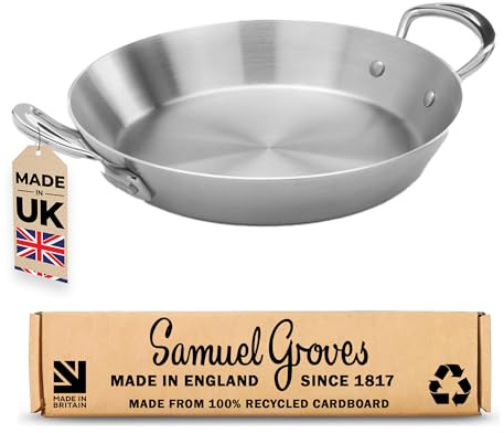 Samuel Groves STP7138RH Classic 30cm Stainless Steel Triply Paella Pan