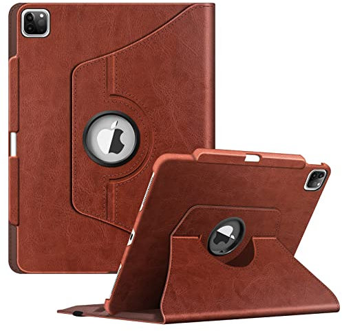 FINTIE Custodia rotante compatibile con iPad Pro da 12,9 (2022/2021/2020/2018, 6a/5a/4a/3a generazione)-custodia protettiva girevole a 360 gradi con portapenne, funzione sleep/wake automatica