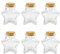 Jarvials 6-Pack 60ml Stern geformte Glas Gefälligkeit Gläser mit Kork Deckel, Glas Wunschflaschen mit Kork, dekorative Glasflasche mit Kork Stopper-2 oz