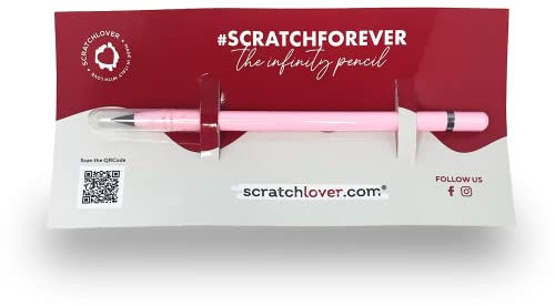 The Infinity Pencil – Bleistift mit ewiger Spitze bis 20.000 m Schreiben – zum Schreiben und Zeichnen, 200 normale HB-Bleistifte (Rosa)