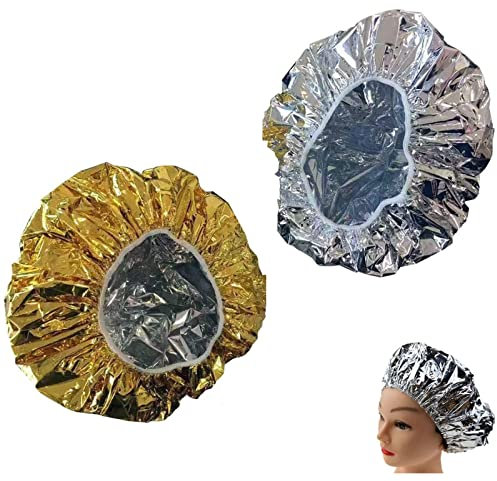 4 PCS Bonnet Chauffant, Bonnet Chauffant Cheveux Soin Aluminium, Traitement Capillaire Naturel, Bonnet Chauffant Soin, Pour Soins Capillaires