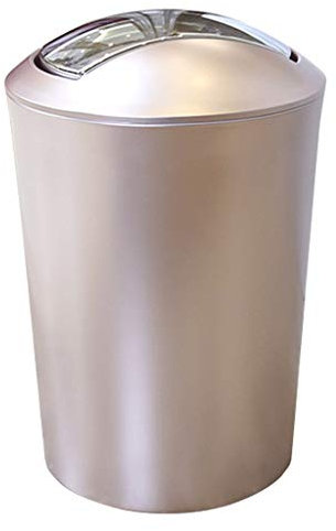JJJ Mode Poubelle en Plastique 24 * 34cm 10L Bureau Cuisine Salon hôtel Poubelle Peut Gain de Place (Color : Rose Gold, Size : 10L)