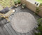freundin Home Collection Lilja Flachgewebe In- und Outdoor Wendeteppich Wetterfest Modernes Mandala Design Teppich für Balkon Terrasse Garten Wintergarten Wohnzimmerteppich Wasserfest, Ø 100 cm, Linen