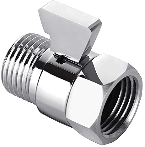 Absperrventil, Durchflussmenge, einstellbarer Druckregler aus Messing für Handbrause und Bidet-Pulver