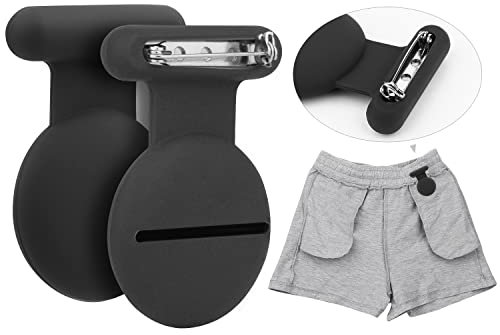 Traqueur GPS caché Airtag, Airtag pour Enfants, Personnes âgées, Animaux de Compagnie, vêtements, Plus sûr Que la Montre Airtag, Le Porte-clés Airtag et Le Collier Airtag (Pro,noir-2pcs)