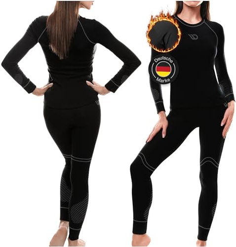 Diasports Skiunterwäsche Damen | atmungsaktive Thermounterwäsche Set | Warme Funktionsunterwäsche Damen bestehend aus Thermohose und Thermoshirt Langarm | Thermal Underwear for Women | Größe L