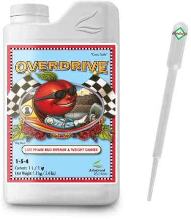 Weedness Advanced Nutrients Overdrive 250 ml - NPK Dünger Grow Anbau Indoor Erde Flüssigdünger Organischer Bio