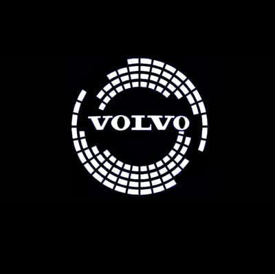 HEYCE 2PCS Voiture LED Logo Éclairage Projecteur Porte De Voiture Bienvenue Lumières pour Volvo XC60 XC40 XC90 S60 S90 V60 V40, Porte Laser Projecteur Lumière Décoration,B