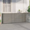 KOIECETA Gartenschrank Geräteschrank Haushaltsschrank Aufbewahrungsschrank Beistellschrank Schrank Garten Balkon Grau 198x55,5x80cm Poly Rattan