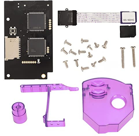 Septpenta Carte de Simulation de Lecteur Optique de Remplacement avec Carte Mémoire 64 Go, GDEMU V5.15B Remplacement du Support de Carte Mémoire, Kit de Montage pour Dreamcast VA1(Violet)