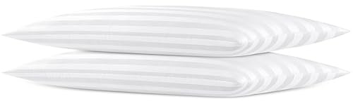 Dünne, flache, weiche niedrige Kissen, Queen-Size-Größe, 2er-Set, Daunen-Alternative, gefüllte Bettkissen für Seiten-, Rücken- und Bauchschläfer, 50,8 x 76,2 cm