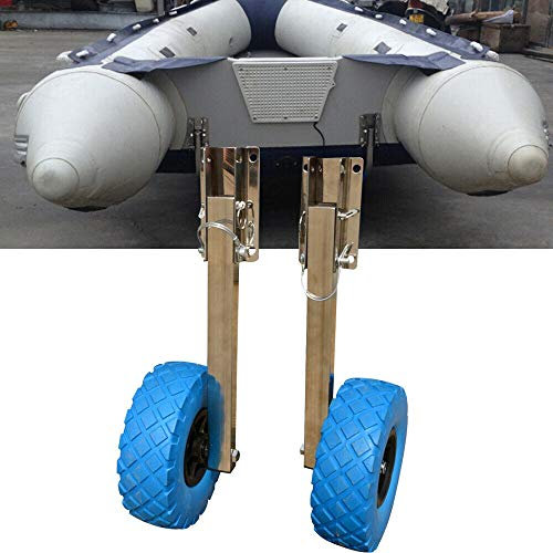 Owneed Schlauchbooträder Transporträder für Schlauchboot Edelstahl Klappbar Schlauchboot AnhäNgerrad Bis 280Kg