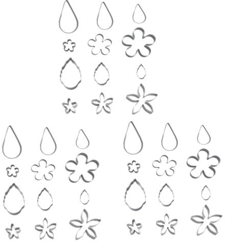 PRETYZOOM 36 Stück 304 backen Fruchtschneider Keksformen kuchenform Kekse Ausstechform Keksausstecher Rostfreier Stahl Schimmel Fondantform Schneidemaschine Backwerkzeug