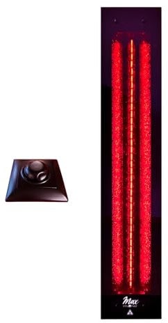 SET frameless InfraROTmed MAX© Tiefenwärmestrahler 500W + Regler icon eco1, Infrarotstrahler für Sauna und Infrarotkabine, Vollspektrumstrahler (1x500W + 1x Regler)