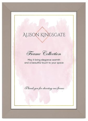 Alison Kingsgate Modern Rose Gold Picture Frame for Photos - 16X12 | Engineered Wood, Shatterproof Perspex Front, Ideal for Wall Art Display, Posters, Documents, Certificate & Home Décor