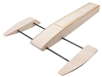 Paociuro RC Speed Boat Wooden Sponson Outrigger Shrimp Speed Boat Model Kits Radio Remote Control Speedboat,Complete Kit