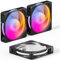 upHere gaming U2C ARGB PC Fan, 5V ARGB SYNC PWM Silent 120mm Case Fan, All-in-One Daisy Chain 2000RPM 77.93CFM 25dB(A) Computer Cooling Fans for PC Case CPU Cooling, 3-Pack