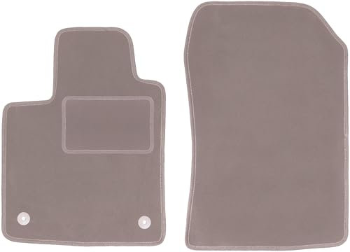 Wielganizator Automatte – Passend für Renault Twingo II Schrägheck 2007-2014 – Velours – Autozubehör - Praktische Fußmatte Auto – 2-teilig - beige