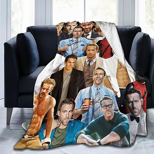 Suehome Ryan Reynolds Decke aus weichem und bequemem Wollfleece, Überwurfdecken für Sofa, Büro, Auto, Camping, Yoga, Reisen, Heimdekoration, gemütliches Plüsch, Stranddecke, Geschenk