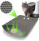 Katzenklo Matte, Katzenstreu Matte Katzenklo Unterleger Waben Design Katzenklo Vorleger wasserdichte Doppelte Schichte Entwurf Bienenwabe Matte,Non-Slip Entwurf Katzenmatte Katzenklo (Grau 45*60 cm)