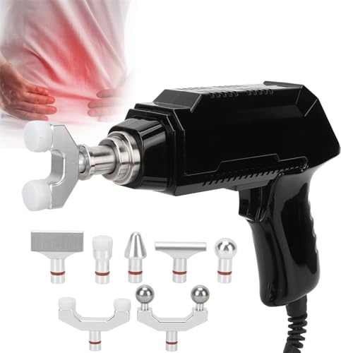 Pistola de corrección de masaje de columna vertebral, herramienta de ajuste quiropráctico eléctrico, herramienta de terapia de alivio del dolor de fuerza de 9 engranajes for alivio de articulaciones,