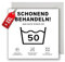WBdesignz XXL Geburtstagskarte mit Umschlag - Schonend Behandeln! 50. Geburtstag Geschenkkarte Happy Birthday - 50ter Geburtstag Witzige Wäsche Karte (21 x 21 cm)