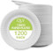 QLV White Paper Plates 100 Pack x12 (1200 Count) - 7 Inch Disposable for Parties, Christmas, Birthdays, BBQs, and Gatherings. Heavy Duty, Biodegradable for Hot & Cold Food