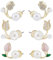 SUPERFINDINGS 3 Stil Tulpen Ohrstecker Perlen Blumen Ohrringe Vorne Und Hinten Rosa Blütenblatt Ohrstecker Florale Knorpel Ohrringe Schmuck Für Frauen Und Mädchen